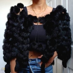 Rabbit fur cardigan